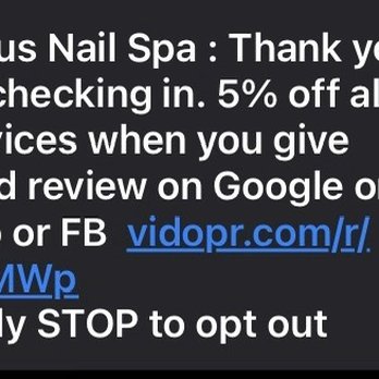 Venus Nail Spa - You check in with your cell number, and while you're getting your service, you get a text message from the owner - Nail Salons Near Me - Elk Grove, California Venus Nail Spa - You check in with your cell number, and while you're getting your service, you get a text message from the owner - Nail Salons Near Me - Elk Grove, California