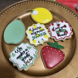 Sister Sweets - Fruit themed anniversary cookies looked beautiful and tasted delicious