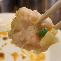 Ichiban Asian Cuisine - Inside of a shrimp shumai. Packed with so much fresh shrimp! Better than any I've had at any other dim sum place I've been to.