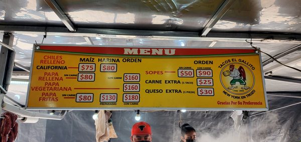 Menu photo 2 Tacos El Gallito Tijuana, BCN