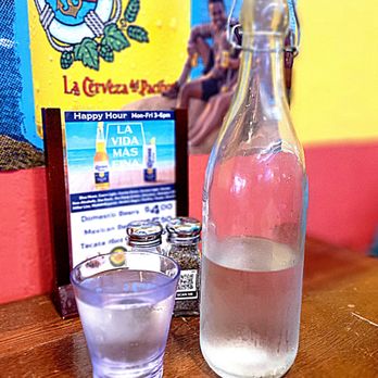 Los Cuates - Their water is served in a bottle. - Mexican Near Me - Alexandria, Virginia