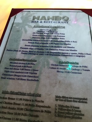 Menu photo 4 Mambo Bar & Restaurant New London, CT