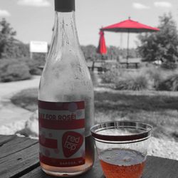 Red Top Winery - Sparkling rose, matching red plastic cup