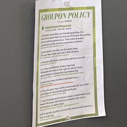 5-8-2022. not sure if they have Groupons available but this sign was posted. 5-8-2022. not sure if they have Groupons available but this sign was posted.