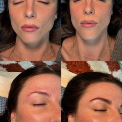 The Glam Guide Studio - Brow wax and tint before and after