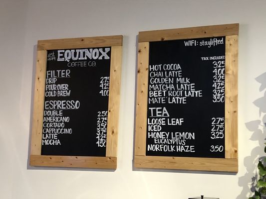 Menu photo 7 Equinox Coffee Norfolk, VA
