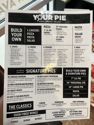 Menu photo 2 Your Pie Fleming Island, FL Menu photo 2 Your Pie Fleming Island, FL
