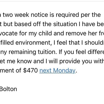 Happy Times Academy - My email to the owner explaining why I was removing my child from the daycare, I received no response - Child Care & Day Care Near Me - Houston, Texas Happy Times Academy - My email to the owner explaining why I was removing my child from the daycare, I received no response - Child Care & Day Care Near Me - Houston, Texas