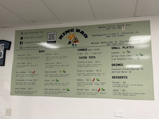 Menu photo 2 King Bao Orlando, FL