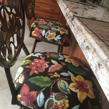 Hidalgo Upholstery - bar chairs with matching pattern - Furniture Reupholstery Near Me - Miami, Florida Hidalgo Upholstery - bar chairs with matching pattern - Furniture Reupholstery Near Me - Miami, Florida