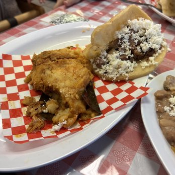 Taqueria El Chino - Venezuelan tamale (left), asada gordita (right) - Mexican Near Me - Plano, Texas Taqueria El Chino - Venezuelan tamale (left), asada gordita (right) - Mexican Near Me - Plano, Texas