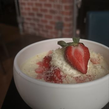 Growlers - Strawberry Trifle (chiffon cake, strawberry compote, fresh strawberries, white chocolate whipped cream) - Sports Bars Near Me - Chula Vista, California Growlers - Strawberry Trifle (chiffon cake, strawberry compote, fresh strawberries, white chocolate whipped cream) - Sports Bars Near Me - Chula Vista, California