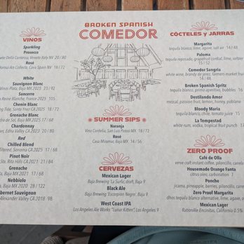 Broken Spanish Comedor - Brunch drinks menu September 2026 - New Mexican Cuisine Near Me - Los Angeles, California Broken Spanish Comedor - Brunch drinks menu September 2026 - New Mexican Cuisine Near Me - Los Angeles, California