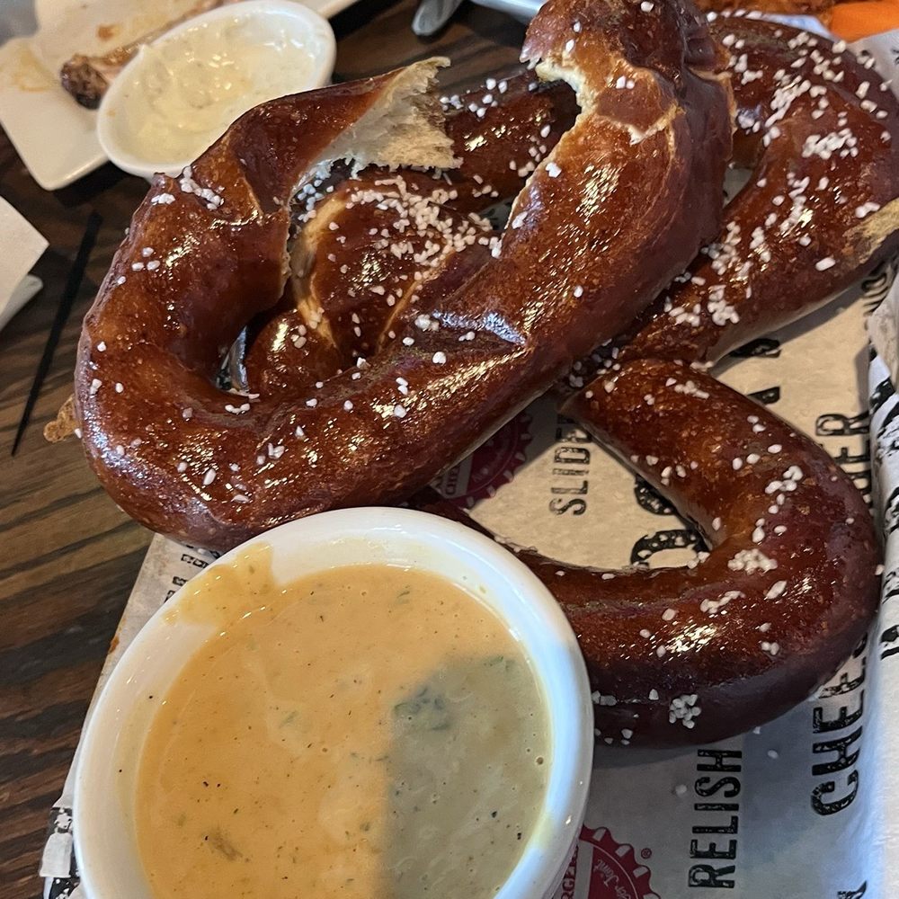 Cold Beers & Cheeseburgers - Jumbo Salted Pretzel - American Near Me - Phoenix, Arizona Cold Beers & Cheeseburgers - Jumbo Salted Pretzel - American Near Me - Phoenix, Arizona