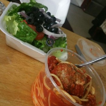 Italian Pie - Meatball with pasta, and garden salad - Pizza Near Me - Lawrenceville, Georgia Italian Pie - Meatball with pasta, and garden salad - Pizza Near Me - Lawrenceville, Georgia