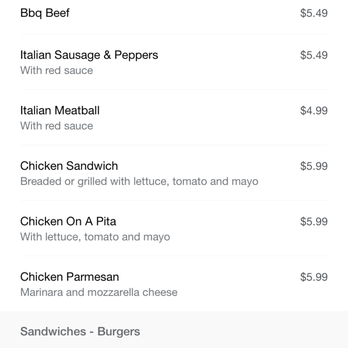 Ace Pizza - Online pricing wrong, charged $7.99 for a chicken parm sand. - Pizza Near Me - Lansing, Illinois
