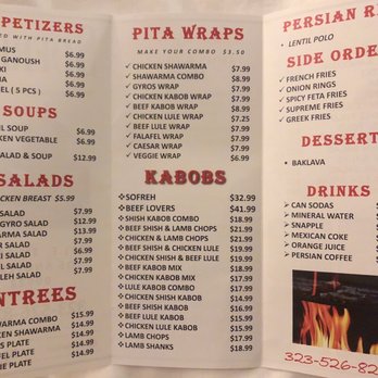 Sofreh - Menu - 2 - Mediterranean Near Me - Los Angeles, California