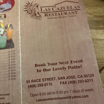 Las Cazuelas - Menu - Mexican Near Me - San Jose, California Las Cazuelas - Menu - Mexican Near Me - San Jose, California