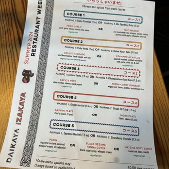Daikaya the Izakaya - Menu - Restaurant Week - Izakaya Near Me - Washington, DC, District of Columbia Daikaya the Izakaya - Menu - Restaurant Week - Izakaya Near Me - Washington, DC, District of Columbia