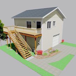 SR Building Plans - Mother-In-Lay quarters over a garage.