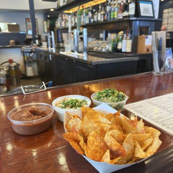 Taco Flats-Riata - Trio - Salsa, Queso and Trio Guacamole, Queso, Salsa Roja and Chips - Bars Near Me - Austin, Texas