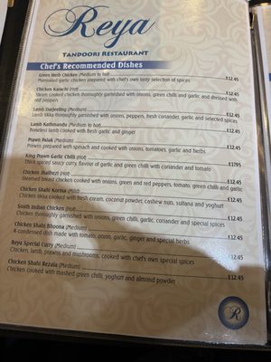 Menu photo 6 Reya Tandoori Glenrothes, FIF