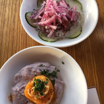 Bar Acuda - Scallop/mashed potatoes and ahi Tuna poke - Tapas Bars Near Me - Hanalei, Hawaii Bar Acuda - Scallop/mashed potatoes and ahi Tuna poke - Tapas Bars Near Me - Hanalei, Hawaii