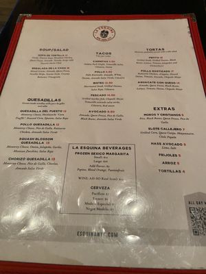 Menu photo 4 La Esquina - SoHo New York, NY