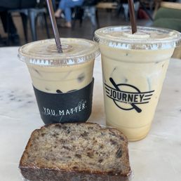 Iced Graham Cracker Latte, Iced Bulletproof and Banana Bread Iced Graham Cracker Latte, Iced Bulletproof and Banana Bread