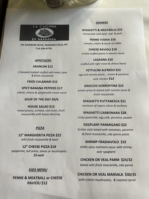 Menu photo 2 La Cucina Di Mamma Niagara Falls, NY