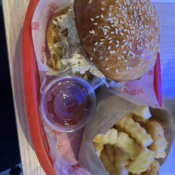 Hero - Chicken salad sandwich. Fries - Donuts Near Me - Birmingham, Alabama Hero - Chicken salad sandwich. Fries - Donuts Near Me - Birmingham, Alabama