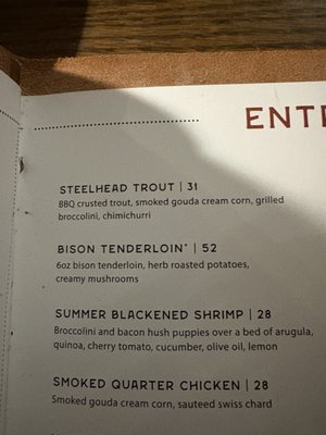 Menu photo 6 Copper Whiskey Bar & Grill Bozeman, MT