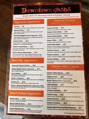 Menu photo 4 Downtown Dhaba Westwood, NJ