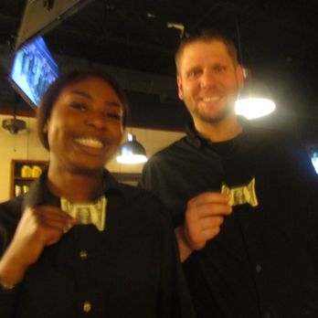 The Grill - Our Awesome Servers - Brad and his Trainee - with their "Dollar-Bow-Tie" Awards for going 'above-n-beyond' the norm - - New American Near Me - San Angelo, Texas