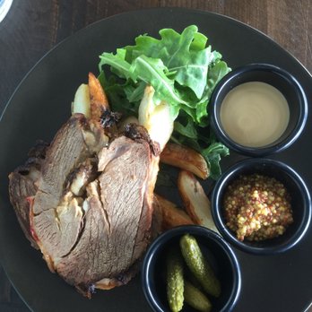 Monty's Bakehouse - Lamb (minus the bread for me) with chat potatoes, rocket and whole grain mustard. Simply divine! - Modern European Near Me - West End, QLD Monty's Bakehouse - Lamb (minus the bread for me) with chat potatoes, rocket and whole grain mustard. Simply divine! - Modern European Near Me - West End, QLD