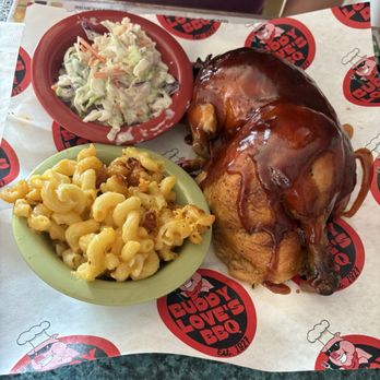Buddy Love's BBQ - Half chicken with Mac and Cheese and Cole Slaw - Barbeque Near Me - Ocean City, New Jersey