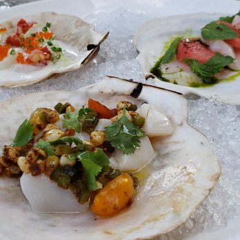 Deuxave - Scallop trio crudo - New American Near Me - Boston, Massachusetts