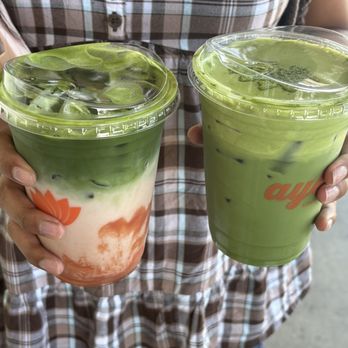 Ayer Coffee - Guava matcha and Matcha two - Coffee & Tea Near Me - Tustin, California