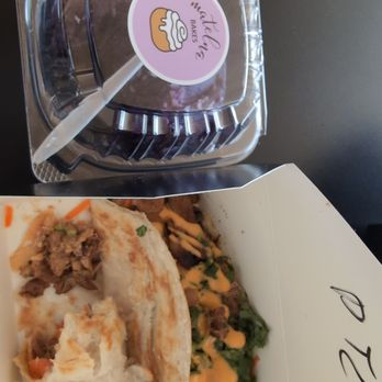 Phowheels - Ube cinnamon roll and pork roti tacos. So delicious - Food Trucks Near Me - Burtonsville, Maryland