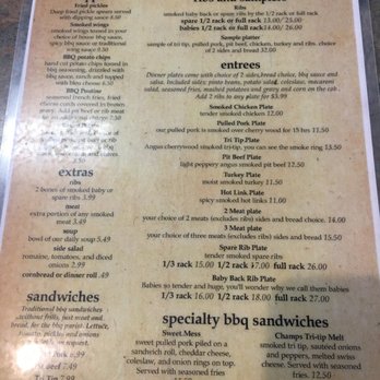 Champs BBQ - Menu - Barbeque Near Me - Bakersfield, California Champs BBQ - Menu - Barbeque Near Me - Bakersfield, California