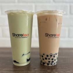 Sharetea - Ginger milk tea and matcha milk tea