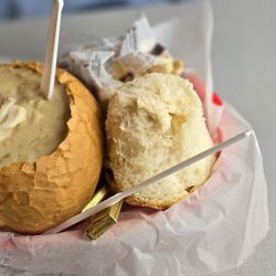 Gilbert's Chowder House - Haddock chowder in a bread bowl