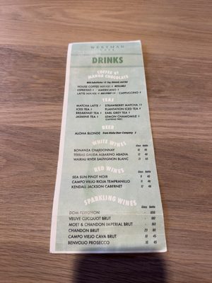 Menu photo 7 Westman Cafe Urban Honolulu, HI