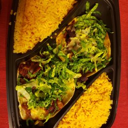 Tacos and rice Tacos and rice