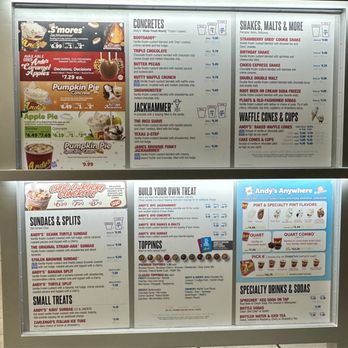 Andy's Frozen Custard - Andys menu - Ice Cream & Frozen Yogurt Near Me - St Peters, Missouri Andy's Frozen Custard - Andys menu - Ice Cream & Frozen Yogurt Near Me - St Peters, Missouri