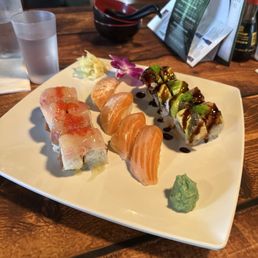 Salmon nigiri, Forest Grove, & Sumo Salmon nigiri, Forest Grove, & Sumo