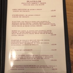 Las Marias Bar & Grill - Menu
