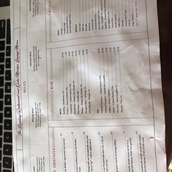 The Landing - Back of the menu as of 4/11/18 - Bars Near Me - Indianapolis, Indiana