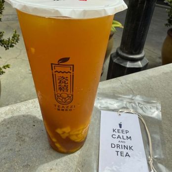 Teazzi Tea Shop - Mango Green Tea - Bubble Tea Near Me - Monterey Park, California