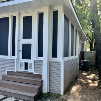 R&R Construction & Remodeling - The After! Complete with a doggy door in the custom 8ft door. - General Contractors Near Me